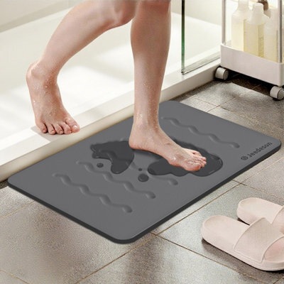 Fino Stone Stone Bath Mat Diatomaceous Earth Shower Mat Non-Slip Super Absorbent Diatomite Stone Mats For Bathroom Floor Quick-Drying - image 1