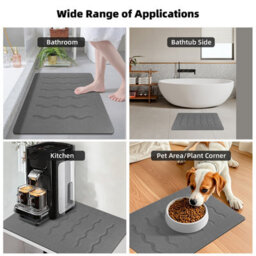 Fino Stone Stone Bath Mat Diatomaceous Earth Shower Mat Non-Slip Super Absorbent Diatomite Stone Mats For Bathroom Floor Quick-Drying - thumbnail 6