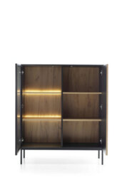 Arte Sento Highboard Cabinet (H1260mm W1040mm D390mm) With Led Lighting & Four Shelves - thumbnail 3
