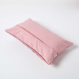 Homescapes Blush Pink Crushed Velvet Rectangular Cushion Cover, 30 X 50 Cm - thumbnail 3