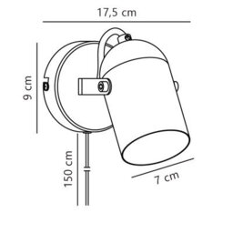 Nordlux Lotus Adjustable Wall Light - Black & Brass - thumbnail 5