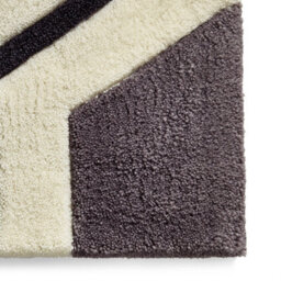 Grey/navy Handmade Modern Geometric Easy To Clean Rug For Bedroom & Living Room-150Cm X 230Cm - thumbnail 3