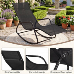 Outdoor Rocking Chair Patio Lounge Chair - thumbnail 4