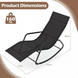 Outdoor Rocking Chair Patio Lounge Chair - thumbnail 2