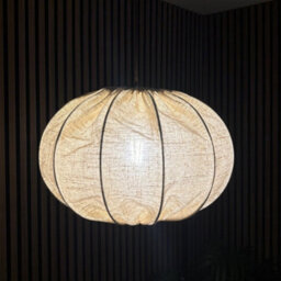 CGC Interiors Cgc Serafina Large Oval Oatmeal Loose Linen Fabric Lampshade - thumbnail 3