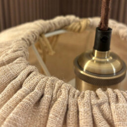 CGC Interiors Cgc Serafina Large Oval Oatmeal Loose Linen Fabric Lampshade - thumbnail 5
