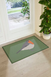 Artsy Doormats Green Robin  Doormat (90 X 60Cm)