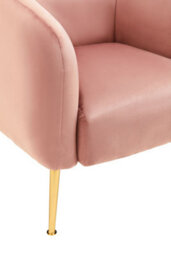 Orsina Pink Velvet Arm Chair, Tufted Velvet Upholstered Accent Chair, Comfortable Armchair For Home, Office - thumbnail 6