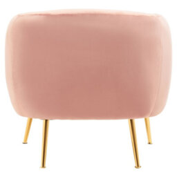 Orsina Pink Velvet Arm Chair, Tufted Velvet Upholstered Accent Chair, Comfortable Armchair For Home, Office - thumbnail 4