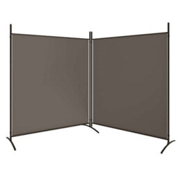 Walplus 2-Panel Room Divider Anthracite 348X180 Cm Fabric - thumbnail 5