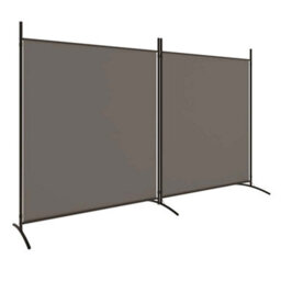 Walplus 2-Panel Room Divider Anthracite 348X180 Cm Fabric - thumbnail 2
