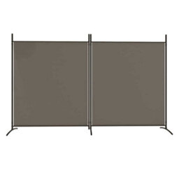 Walplus 2-Panel Room Divider Anthracite 348X180 Cm Fabric - thumbnail 3