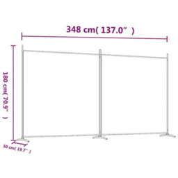 Walplus 2-Panel Room Divider Anthracite 348X180 Cm Fabric - thumbnail 8