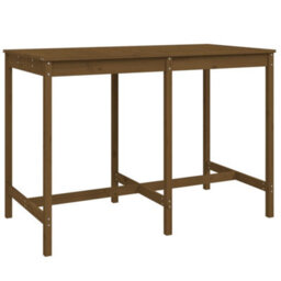 Berkfield 7 Piece Garden Bar Set Honey Brown Solid Wood Pine - thumbnail 6