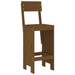 Berkfield 7 Piece Garden Bar Set Honey Brown Solid Wood Pine - thumbnail 4