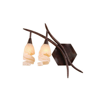 Luminosa Lighting Luminosa (0017 005) Gaudi Wall Lamp Left Switched 2 Light G9, Brown/black Oxide - image 1