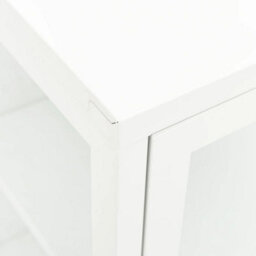Berkfield Classic Sideboard White 70X35X70 Cm Steel And Glass - thumbnail 8