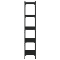 Berkfield Industrial Bookcase 5-Tier Black 60X30X154 Cm Engineered Wood - thumbnail 5