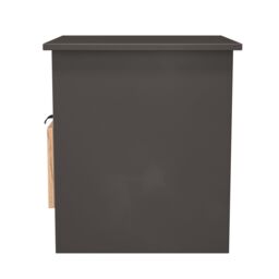 Varese Matt Graphite 1 Drawer Non-Extendable Side Table (H)495mm (W)440mm (D)440mm - thumbnail 4