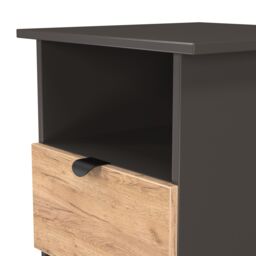 Varese Matt Graphite 1 Drawer Non-Extendable Side Table (H)495mm (W)440mm (D)440mm - thumbnail 6
