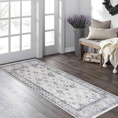 Aspire Homeware Modern Low Pile Area Rug, Non-Slip Living Room Hallway Runner Rugs, Serene Design (L)110Cm X (W)60Cm - image 1
