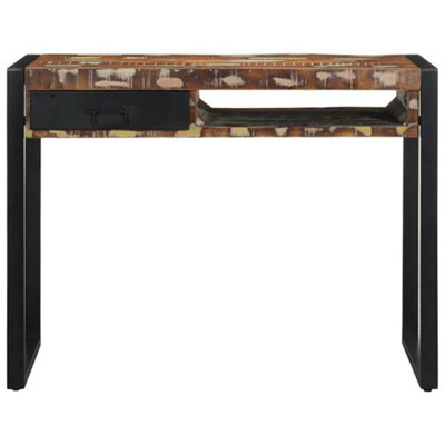 Berkfield Durable Desk Multicolour 100X50X75 Cm Solid Wood Reclaimed - image 1