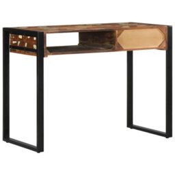 Berkfield Durable Desk Multicolour 100X50X75 Cm Solid Wood Reclaimed - thumbnail 5