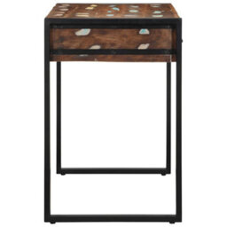 Berkfield Durable Desk Multicolour 100X50X75 Cm Solid Wood Reclaimed - thumbnail 4
