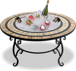 Homeology Fireology Beluga Opulent Garden Fire Pit Brazier, Coffee Table, Barbecue And Ice Bucket - Marble Finish - thumbnail 5