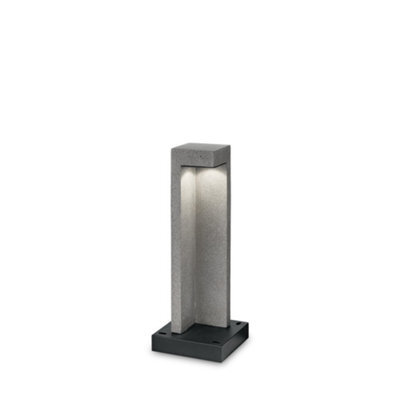 Ideal Lux Titano Integrated Led Outdoor Bollard Lamp 1 Light Granite 3000K Ip55