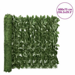 Berkfield Balcony Privacy Screen With Dark Green Leaves 600X75 Cm - thumbnail 6