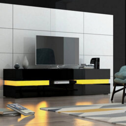 Black 177Cm Tv Stand High Gloss Rgb Led - thumbnail 3