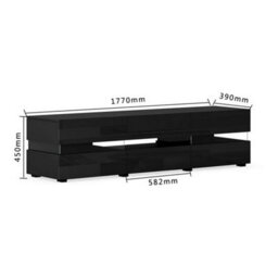 Black 177Cm Tv Stand High Gloss Rgb Led - thumbnail 2