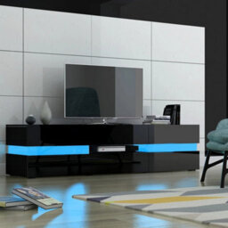 Black 177Cm Tv Stand High Gloss Rgb Led - thumbnail 5