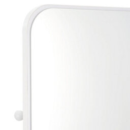 Living And Home Warm White Square 360-Degree Rotating Full-Length Mirror, 40Cm Diameter X 168Cm Height - thumbnail 6
