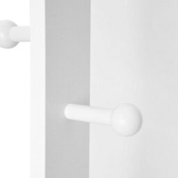 Living And Home Warm White Square 360-Degree Rotating Full-Length Mirror, 40Cm Diameter X 168Cm Height - thumbnail 4