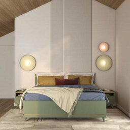 Arte Scandi Green & Oak Eu King Bed Frame - Modern 160X200Cm Wooden Bedframe With Slats W165 X H100 X D207Cm - thumbnail 4
