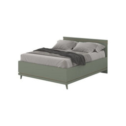 Arte Scandi Green & Oak Eu King Bed Frame - Modern 160X200Cm Wooden Bedframe With Slats W165 X H100 X D207Cm - thumbnail 2
