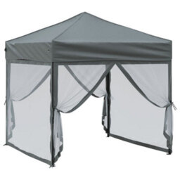 Walplus Folding Party Tent Garden Gazebo Canopy With Sidewalls Anthracite 2X2 M - thumbnail 3