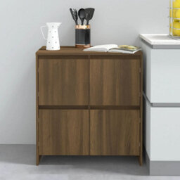 Berkfield Sideboards 2 Pcs Brown Oak 70X41X75 Cm Engineered Wood - thumbnail 9
