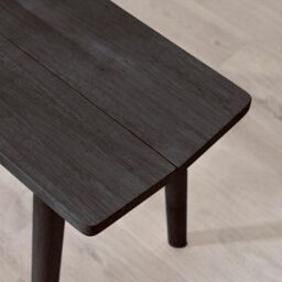 Furniturebox Uk Lynton Small Black Wooden Dining Table & 2 Benches - thumbnail 9