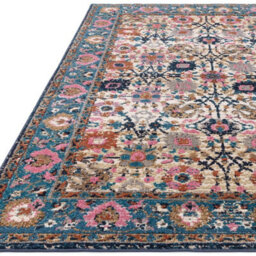 Traditional Pink Persian Bordered Floral Easy To Clean Rug For Dining Room-155Cm X 230Cm - thumbnail 3