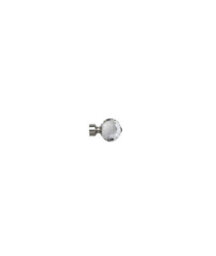 Unknown 28mm Fixed Length Metal Eyelet Curtain Pole Set In Satin Silver - Bella Finial, 270Cm - thumbnail 2