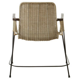 Orsina Traditional Design Natural Rattan Chair, Easy To Clean Outdoor Chair, Arm And Backrest Rattan Arm Chair - thumbnail 2