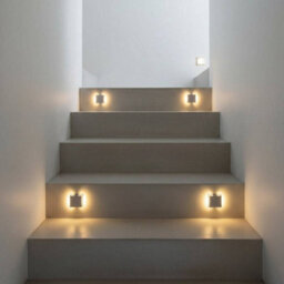Ultra Beam Lighting Ultrabeam Square Mini Recessed Indoor Wall Light - Step And Stair Riser Light 1 Watt Led Brushed Aluminium Finish - thumbnail 3