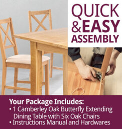 Hallowood Furniture Camberley Oak Butterfly Extending Dining Table With 6 Cross Back Chairs In Beige Fabric Seats - thumbnail 7