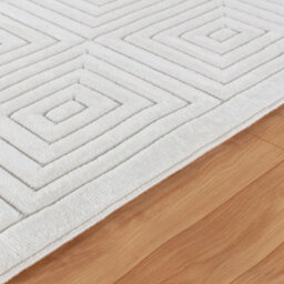 Livabliss Le Mans-Modern White 3D High & Low Pile Textured In- & Outdoor Rug 80 X 150 Cm Easy Care, Non Shedding - thumbnail 3