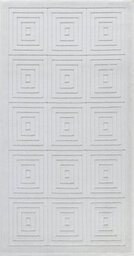 Livabliss Le Mans-Modern White 3D High & Low Pile Textured In- & Outdoor Rug 80 X 150 Cm Easy Care, Non Shedding - thumbnail 1