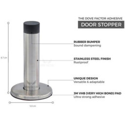 The Dove Factor™ Long Door Stopper With Adhesive (2 Pcs) - thumbnail 7