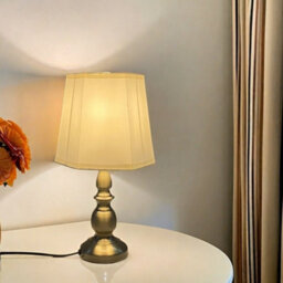 Monal Harvard Antique Brass Touch Table Lamp With Cream Shade 4 Stage Dimmer Pair - thumbnail 5